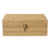 Xenos Manden|Manden-Bamboe kistje met deksel Moos - 8x21x16 cm - naturel