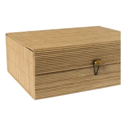Xenos Manden|Manden-Bamboe kistje met deksel Moos - 9x24x18 cm - naturel