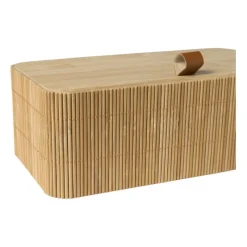 Xenos Manden|Manden-Bamboe kistje met deksel Jesse - 8x23x13 cm - naturel