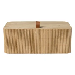 Xenos Manden|Manden-Bamboe kistje met deksel Jesse - 10x27x15.5 cm - naturel