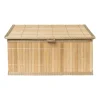 Xenos Manden|Manden-Bamboe mand met deksel - 13x29x23 cm