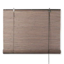 Xenos Rolgordijnen-Bamboe rolgordijn - donkerbruin - 60x180 cm