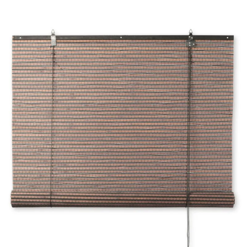 Xenos Rolgordijnen-Bamboe rolgordijn - donkerbruin - 60x180 cm