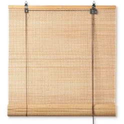 Xenos Rolgordijnen-Bamboe rolgordijn - naturel - 90x180 cm