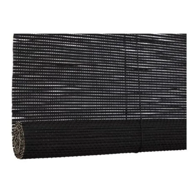 Xenos Rolgordijnen-Bamboe rolgordijn - zwart - 90x180 cm