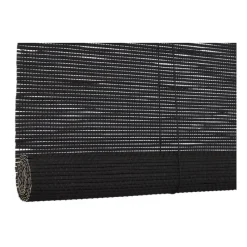 Xenos Rolgordijnen-Bamboe rolgordijn - zwart - 120x180 cm