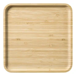 Xenos Dienbladen-Bamboe tray vierkant - bruin - 1.8x24.5x24.5 cm