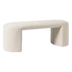 Xenos Bankjes-Bank Sara bouclé - beige - 45x120x44 cm