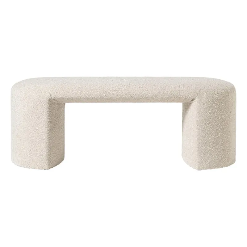 Xenos Bankjes-Bank Sara bouclé - beige - 45x120x44 cm