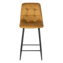 Xenos Barkrukken-Barkruk velvet - oker - 100x50x41.5 cm
