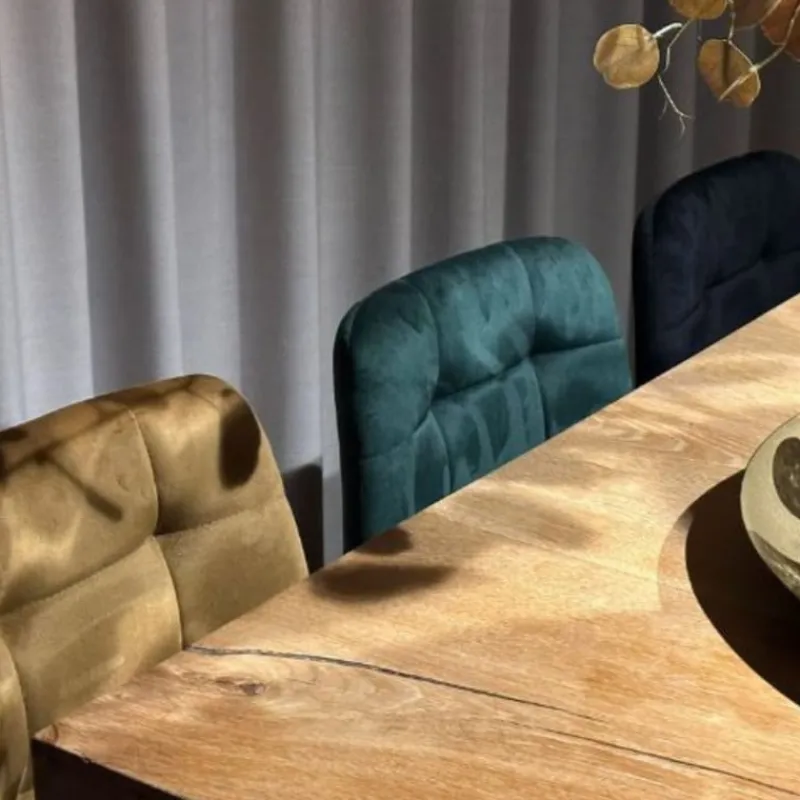 Xenos Barkrukken-Barkruk velvet - oker - 100x50x41.5 cm