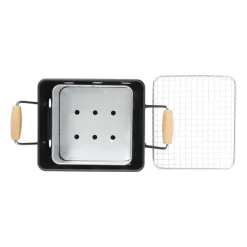 Xenos Barbecue-Bbq kubus - mini barbecue - 27.5x17x15.5 cm