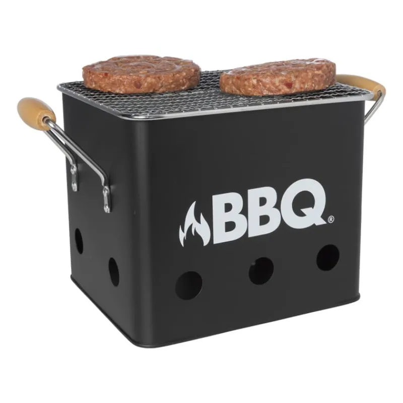 Xenos Barbecue-Bbq kubus - mini barbecue - 27.5x17x15.5 cm