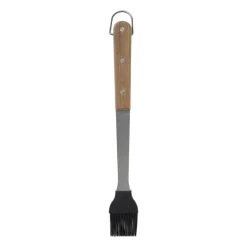 Xenos Barbecue-BBQ kwast - RVS, hout en siliconen - 31.5 cm