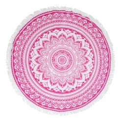Xenos Strandaccessoires-Beachplaid rondo indian fuchsia - roze - 145 cm