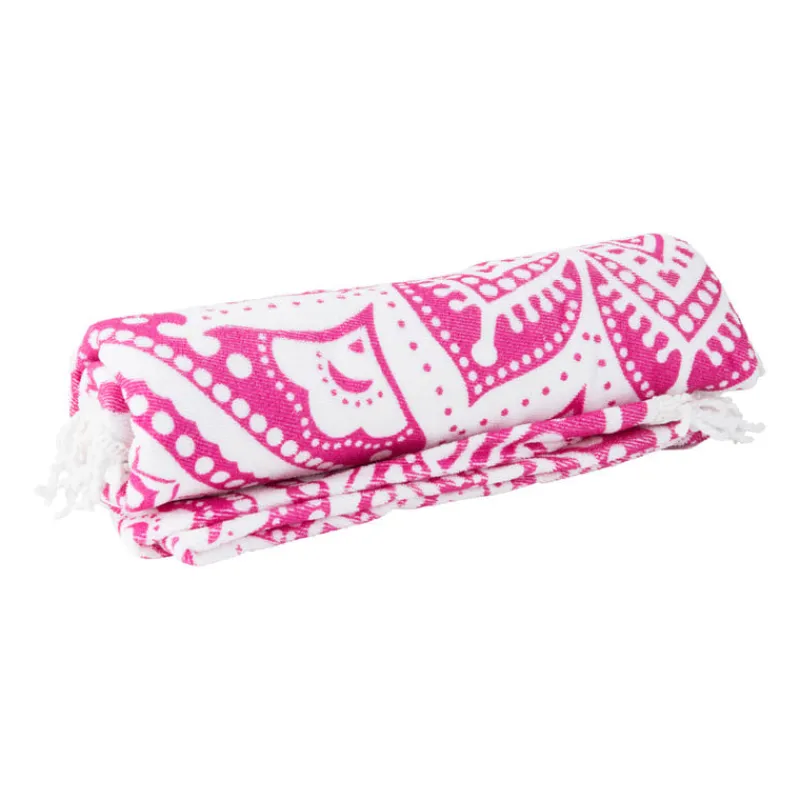 Xenos Strandaccessoires-Beachplaid rondo indian fuchsia - roze - 145 cm