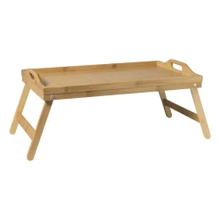 Xenos Dienbladen-Bed dienblad - bamboe - 31x58x22 cm