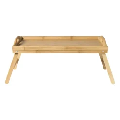 Xenos Dienbladen-Bed dienblad - bamboe - 31x58x22 cm