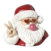 Xenos Kerstfiguren-Beeldje kerstman met kauwgom - rood/wit - 8x10x7.5 cm