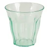 Xenos Buitenservies|Waterglazen-Beker met facetten - groen - 250 ml