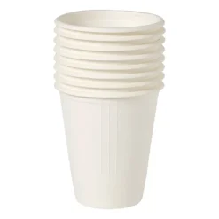 Xenos Wegwerpservies-Bekers bagasse - 275 ml - set van 8