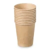 Xenos Wegwerpservies|Buitenservies-Bekers kraft papier - set van 10