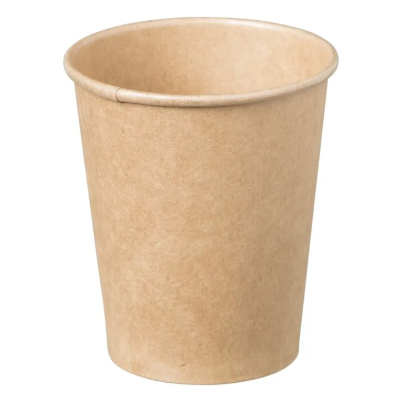 Xenos Wegwerpservies|Buitenservies-Bekers kraft papier - set van 10