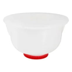 Xenos Bakgerei-Beslagkom met deksel - 24 cm - wit