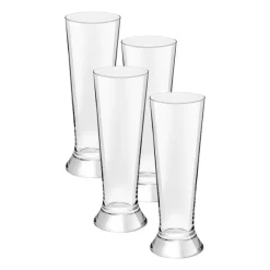Xenos Glazensets|Bierglazen-Bierglazen op voet - 37 cl - set van 4