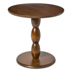 Xenos Bijzettafels-Bijzettafel Anna - bruin - ø40x40 cm