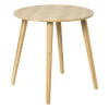 Xenos Bijzettafels-Bijzettafel bamboe Manou - naturel - ø45x45 cm