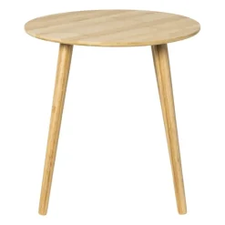 Xenos Bijzettafels-Bijzettafel bamboe Manou - naturel - ø45x45 cm
