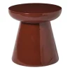 Xenos Bijzettafels-Bijzettafel Calvin - bordeauxrood - ø35x35 cm