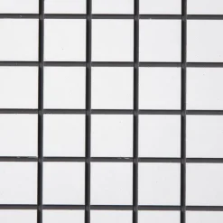 Xenos Bijzettafels-Bijzettafel checks - wit - 48x48x32 cm