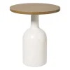 Xenos Bijzettafels-Bijzettafel Chico - bruin/beige - ø40x47 cm