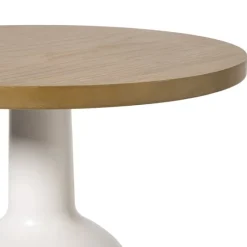 Xenos Bijzettafels-Bijzettafel Chico - bruin/beige - ø40x47 cm