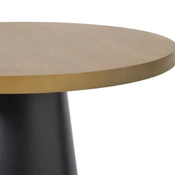 Xenos Bijzettafels-Bijzettafel Chico - bruin/zwart - ø39.5x48.5 cm