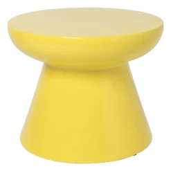 Xenos Bijzettafels-Bijzettafel conisch - geel - ø50x40