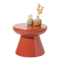 Xenos Bijzettafels-Bijzettafel conisch - rood - ø50x40 cm