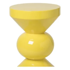 Xenos Bijzettafels-Bijzettafel diabolo - geel - ø33x50 cm