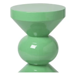 Xenos Bijzettafels-Bijzettafel diabolo - groen - ø33x50 cm