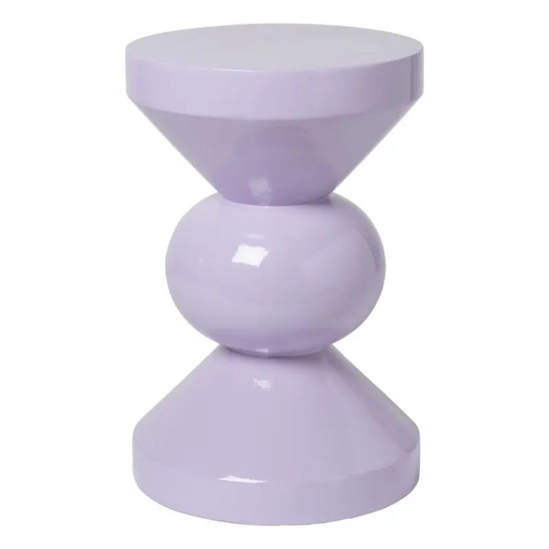 Xenos Bijzettafels-Bijzettafel diabolo - lila - ø33x50 cm