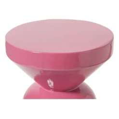 Xenos Bijzettafels-Bijzettafel diabolo - roze - ø33x50 cm