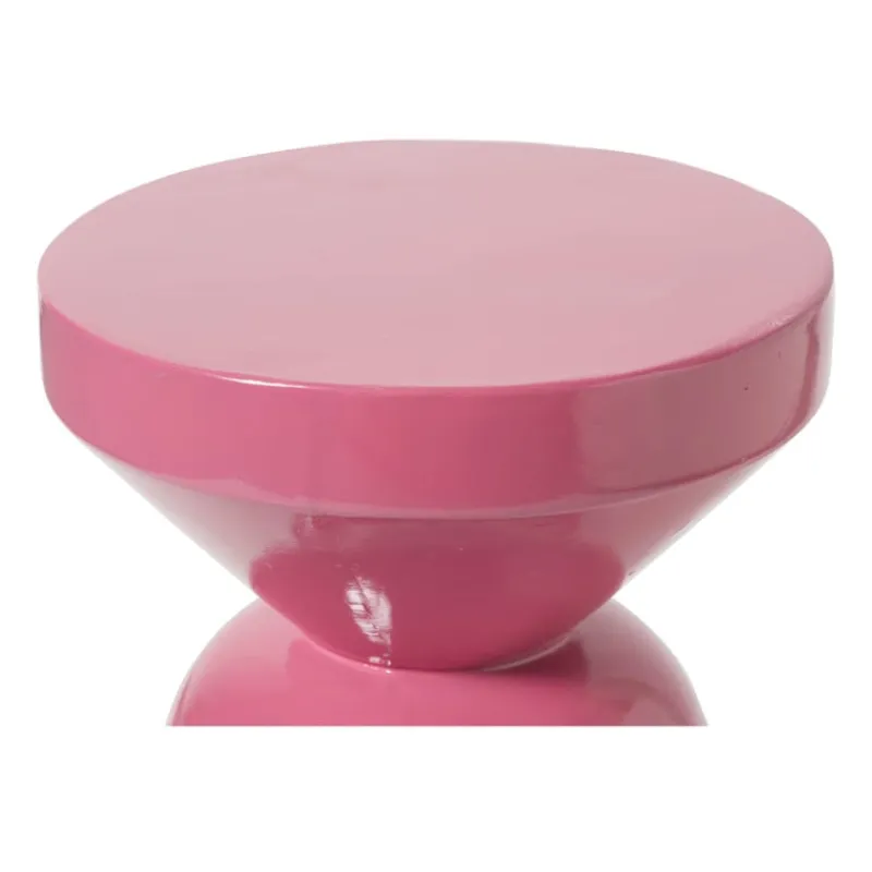 Xenos Bijzettafels-Bijzettafel diabolo - roze - ø33x50 cm