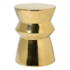 Xenos Bijzettafels-Bijzettafel gold - goudkleurig - ø33x44 cm