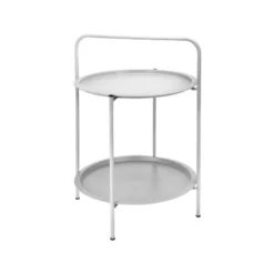Xenos Bijzettafels-Bijzettafel grijs - metaal - ø50x66 cm