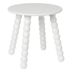 Xenos Bijzettafels-Bijzettafel Julia - wit - ø40x40 cm