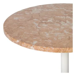 Xenos Bijzettafels-Bijzettafel Kanton marmer - roze - ø40x45 cm