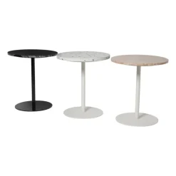 Xenos Bijzettafels-Bijzettafel Kanton marmer - roze - ø40x45 cm