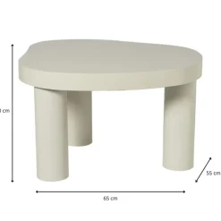 Xenos Bijzettafels-Bijzettafel Karlstad middel - 40x65x55 cm - grijs